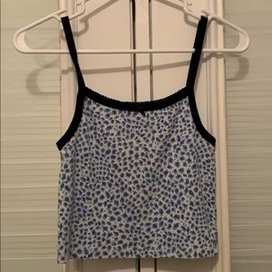 Blue cheetah brandy top